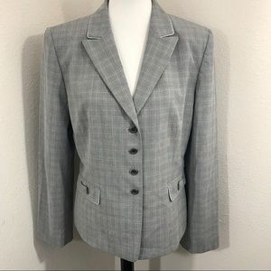 Tahari Arthur S. Levine Plaid Career Jacket 14